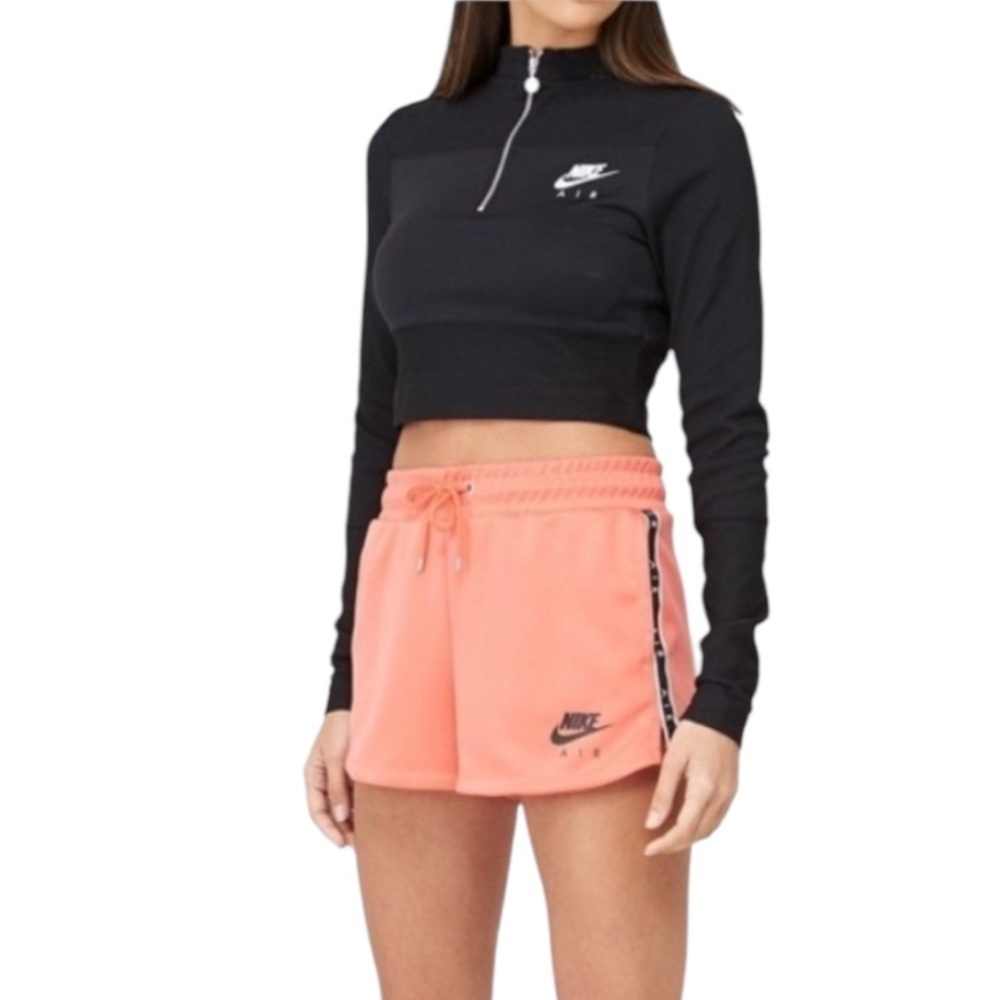 NIKE Dri-FIT Running Shorts XS Ember Pink Black Drawstring Athletic Workout